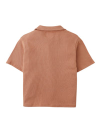 Tommy Waffle Knits Button Down Shirt With Toucan Embroidery