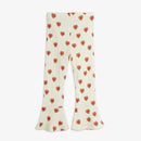 Outlined hearts flared trousers