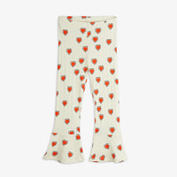 Outlined hearts flared trousers