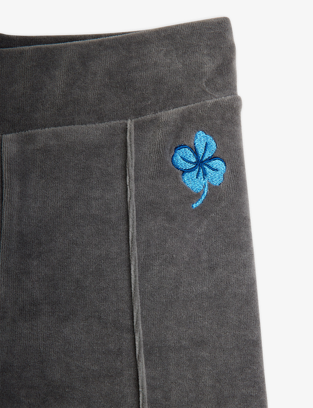 Clover velour flared trousers