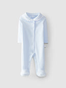 BLUE BABYGROW WITH ROUND COLLAR