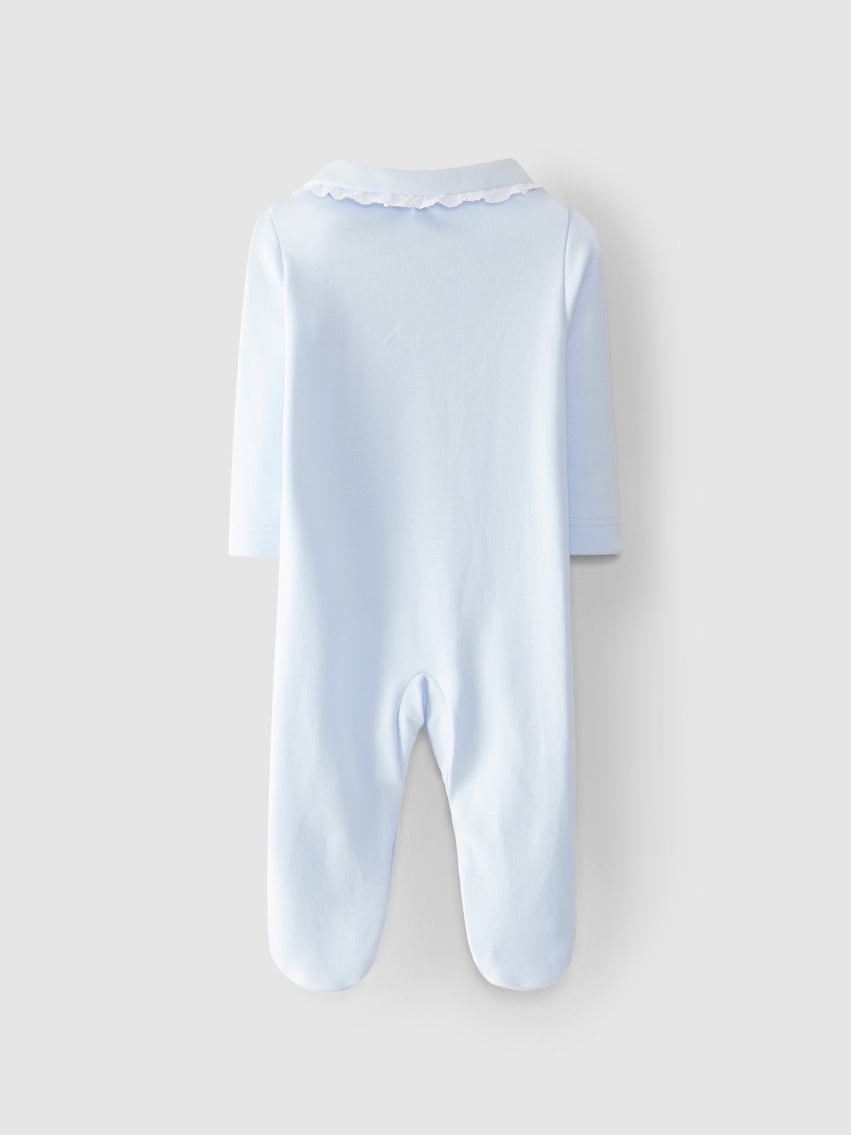BLUE BABYGROW WITH ROUND COLLAR