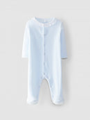 BLUE BABYGROW WITH ROUND COLLAR