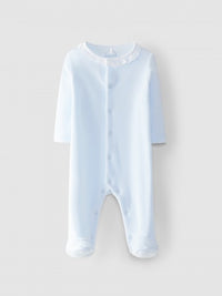 BLUE BABYGROW WITH ROUND COLLAR