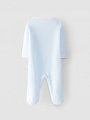 BLUE BABYGROW WITH ROUND COLLAR