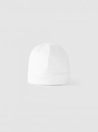 WHITE NEWBORN HAT