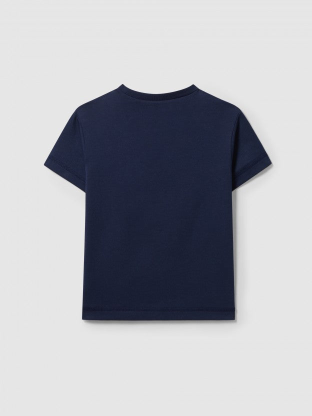 "Welcome Aboard" swim ring T-Shirt Navy