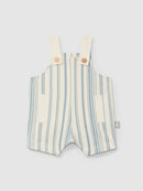 Printed plush dungaree shorts