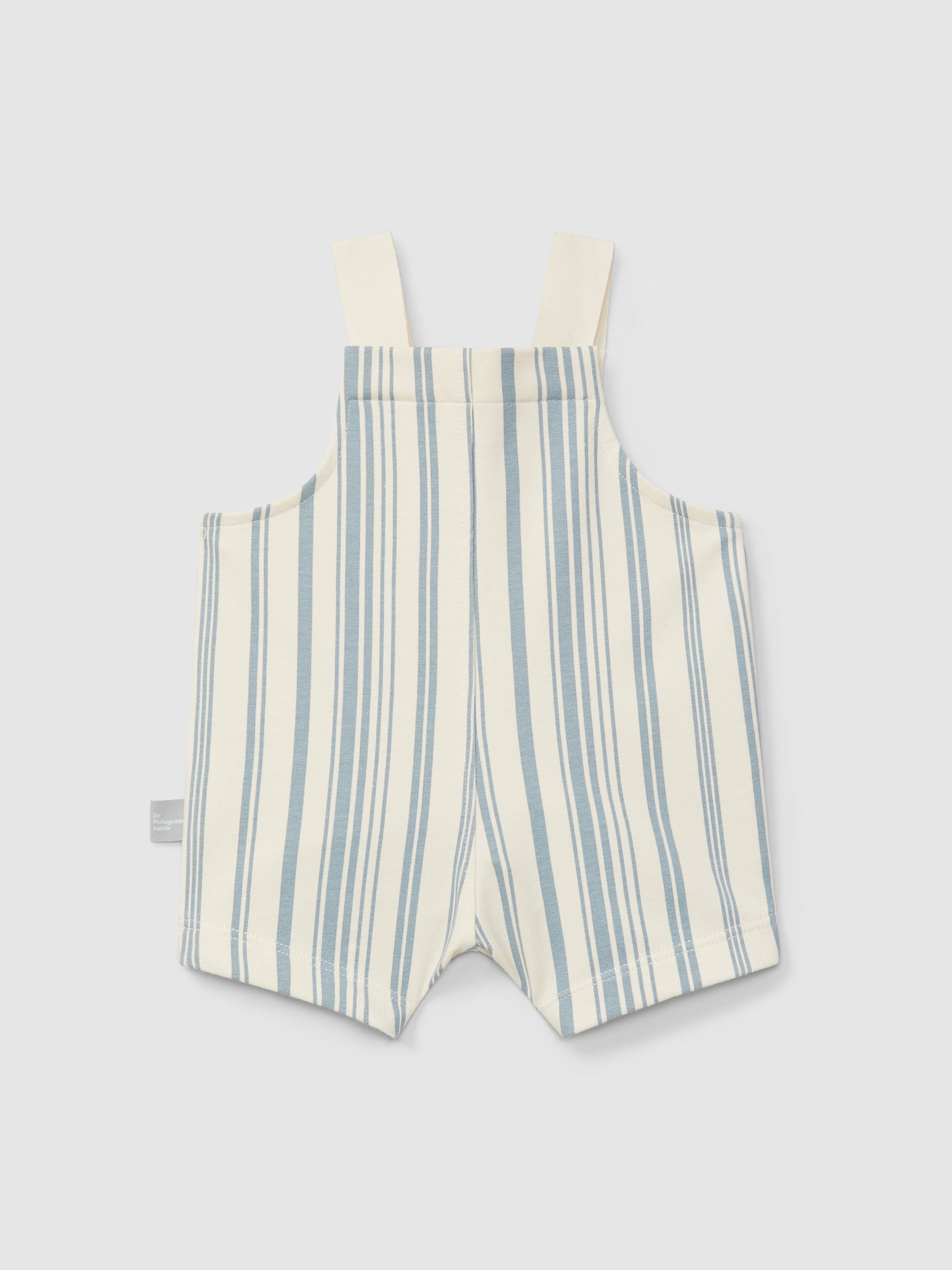 Printed plush dungaree shorts