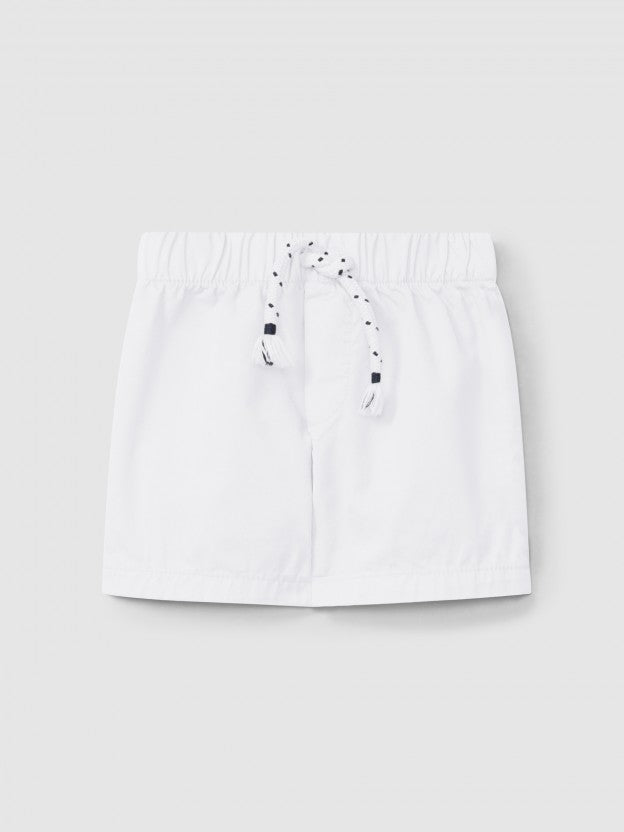 Pull-up shorts in plain twill