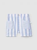 Pull-up shorts striped Oxford fabric