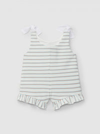 Jumpsuit in multi-coloured striped Aqua Blue
