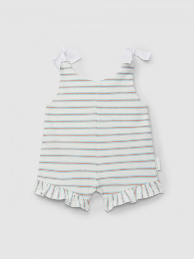 Jumpsuit in multi-coloured striped Aqua Blue