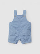 Twill dungaree shorts with pockets