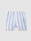 Pull-up shorts striped Oxford fabric