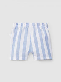 Pull-up shorts striped Oxford fabric