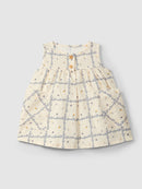 Dress printed textured cotton