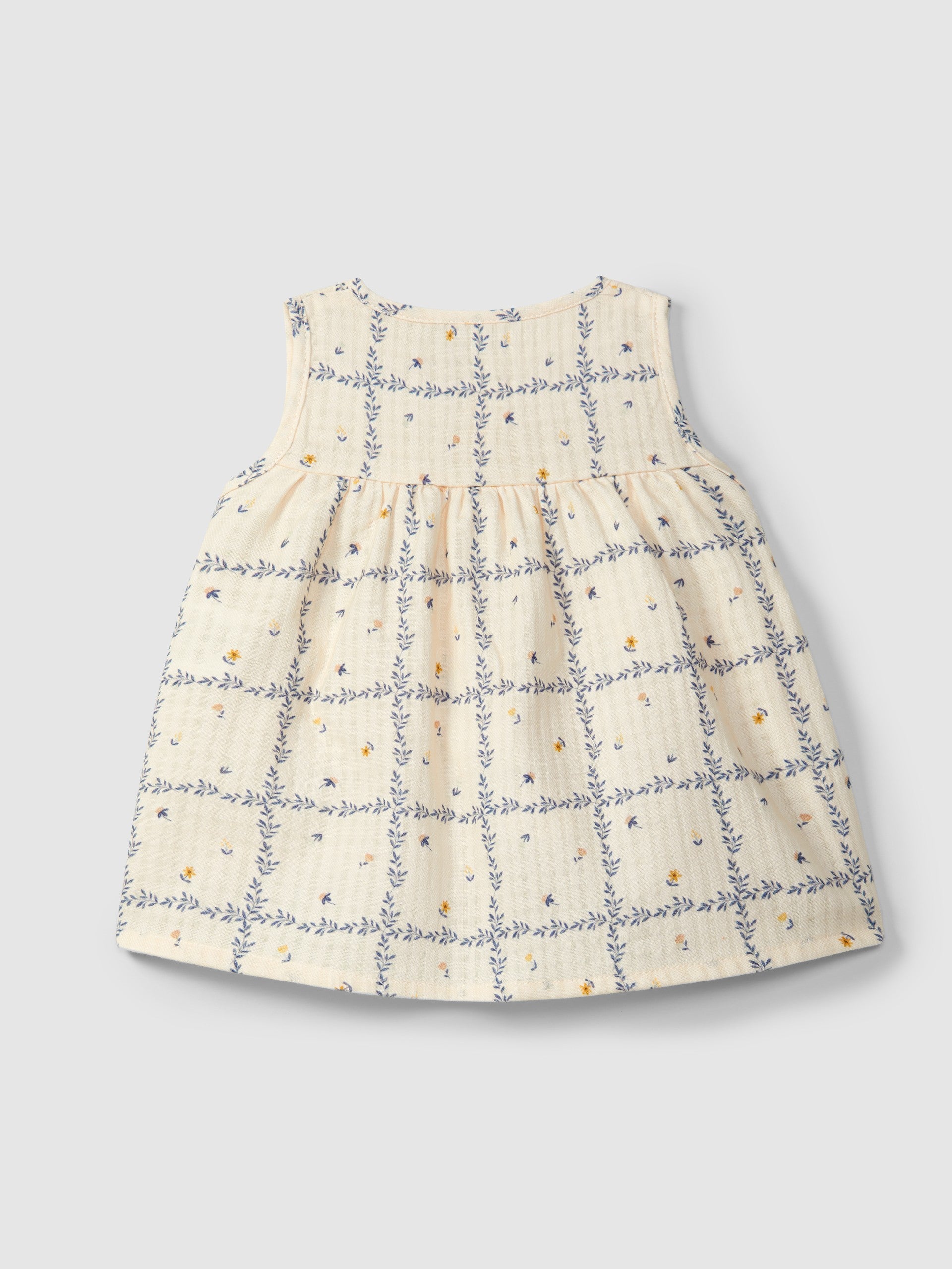 Dress printed textured cotton