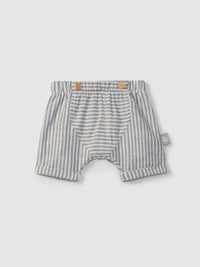 Pull-up shorts in striped fabric - Indigo