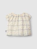 Blouse printed textured cotton