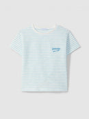Striped T-shirt with embroidery