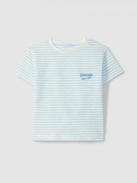 Striped T-shirt with embroidery