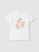 Printed T-shirt with embossed detail