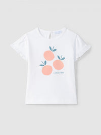 Printed T-shirt with embossed detail
