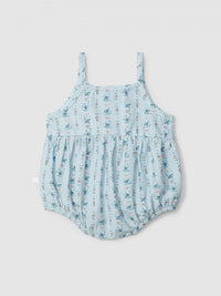 Floral print seersucker shortie
