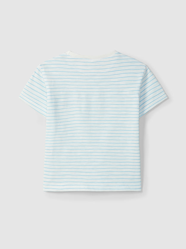 Striped T-shirt with embroidery