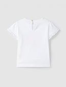 Printed T-shirt with embossed detail