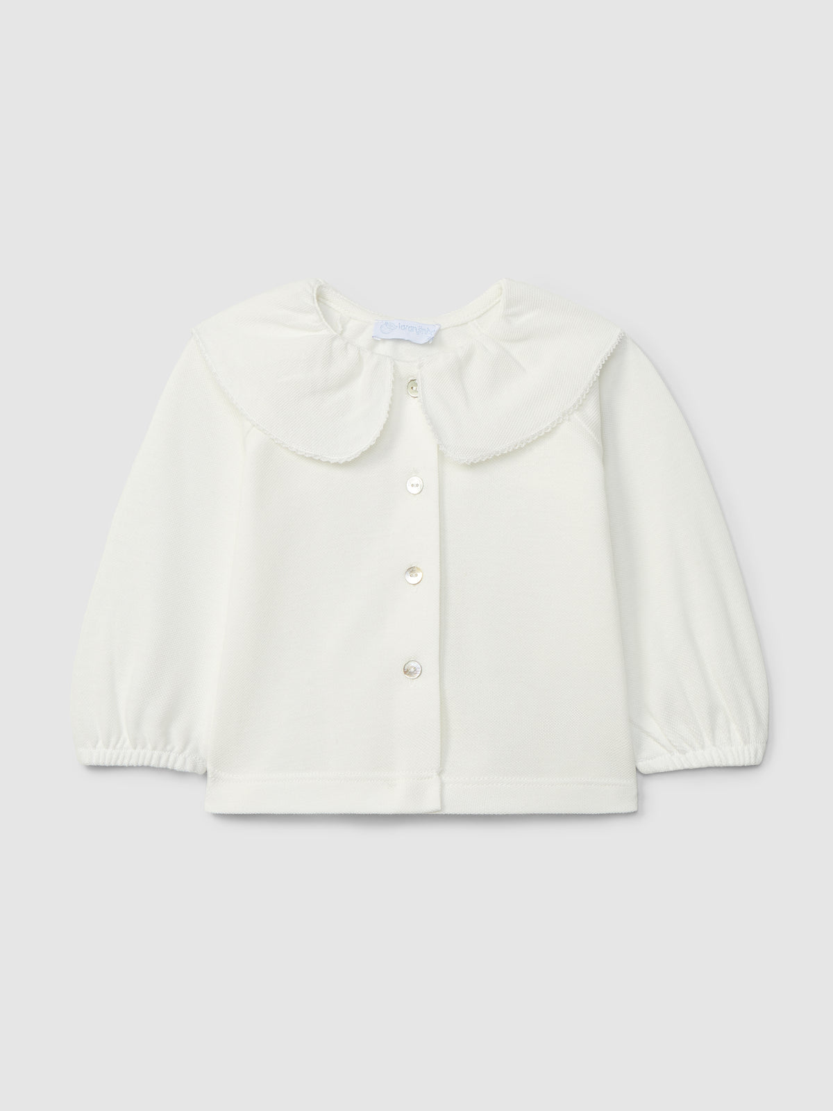 Piquet Longsleeve W/ Collar (0011-Off-Whi)