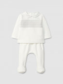 2 Pieces Babysuit W/ Smokes Embroi (0088-Lgt Grey)