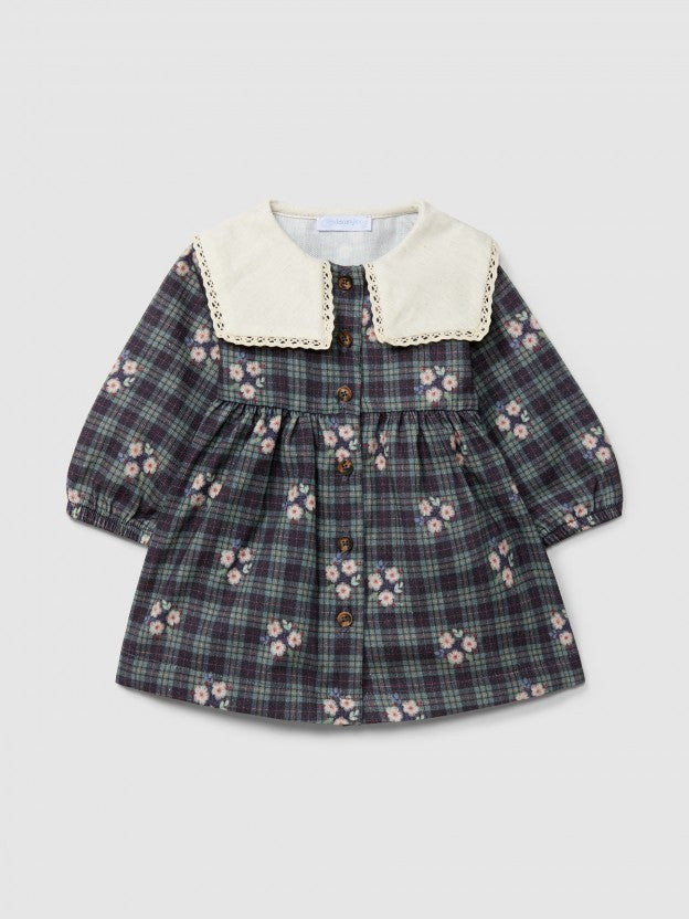 Dress W/ Collar (2136-Pi/Navy)