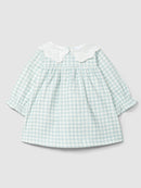 Dress W/Embroidered Collar (0029-Blue)