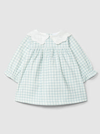 Dress W/Embroidered Collar (0029-Blue)