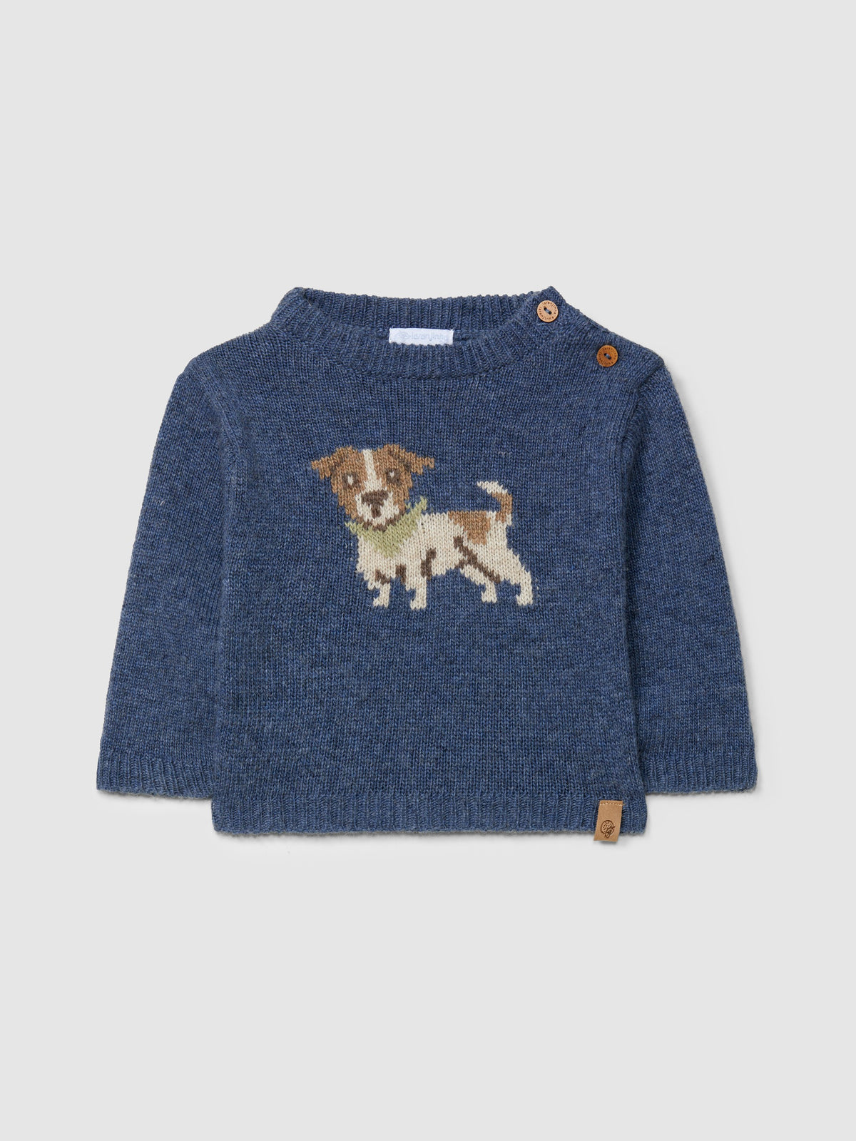 Knitted Jacquard Sweater (0037-Indigo)