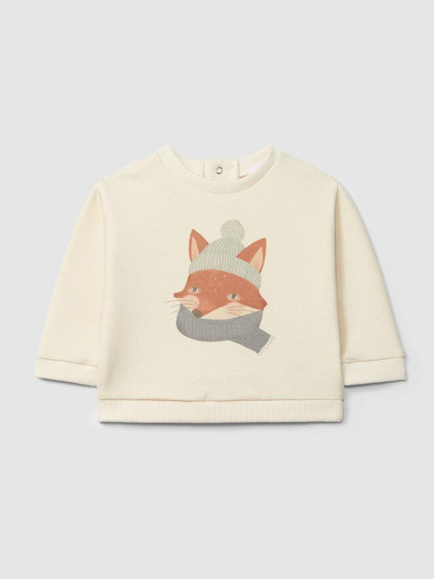 Sweatshirt W/ Print (0035-Eng Blue)