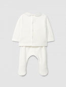 2 Pieces Babysuit W/ Smokes Embroi (0088-Lgt Grey)