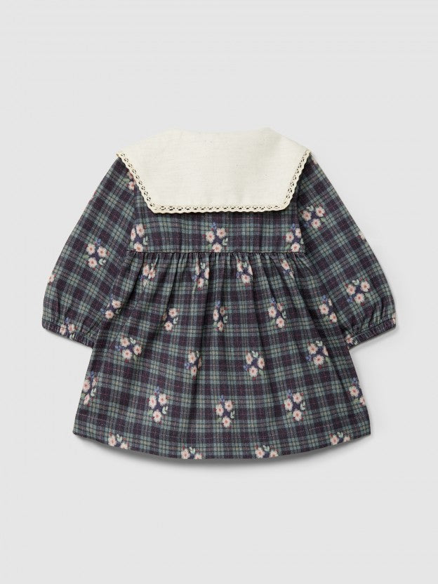 Dress W/ Collar (2136-Pi/Navy)