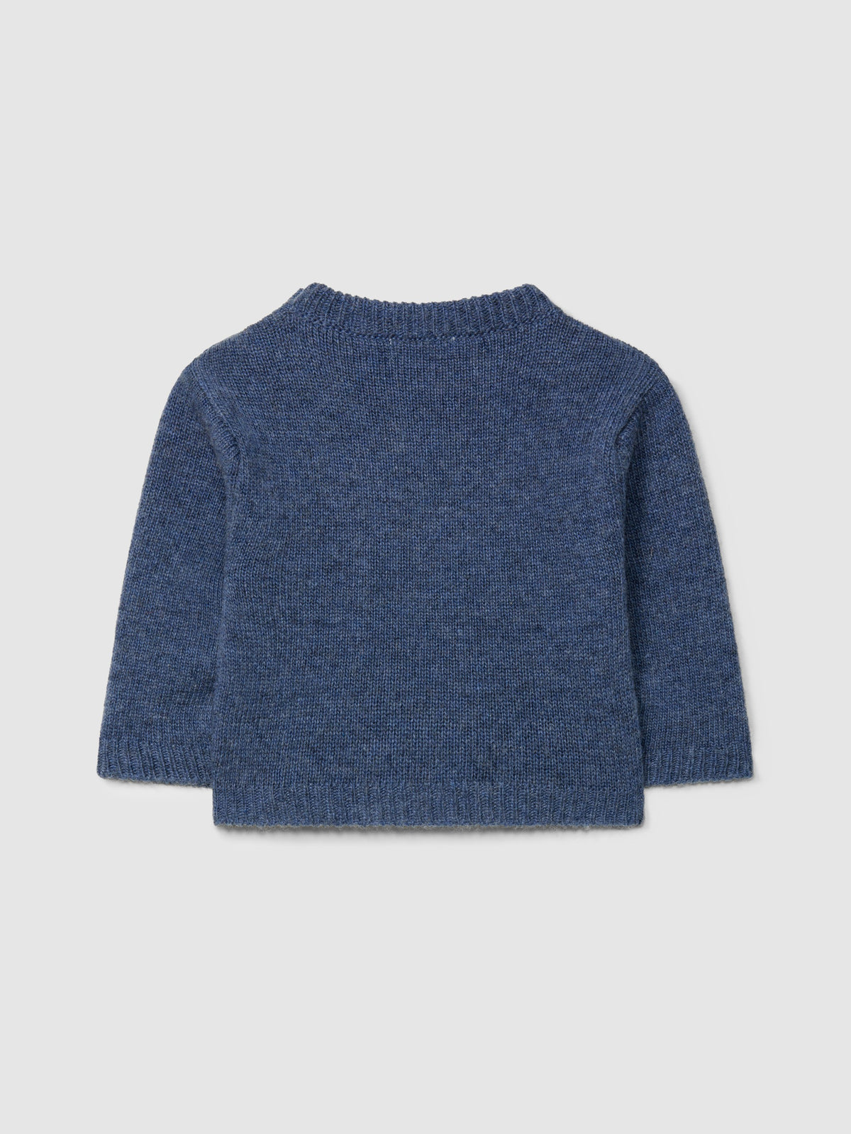 Knitted Jacquard Sweater (0037-Indigo)