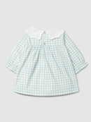 Dress W/Embroidered Collar (0029-Blue)
