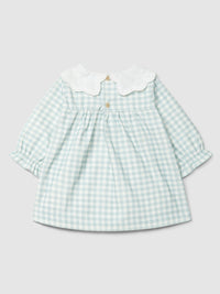 Dress W/Embroidered Collar (0029-Blue)