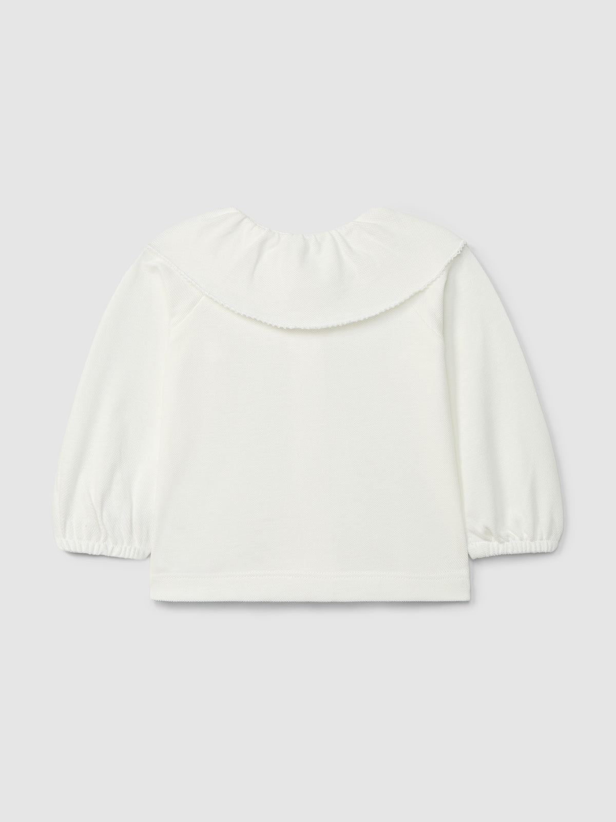 Piquet Longsleeve W/ Collar (0011-Off-Whi)