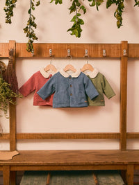 Corduroy Jacket W/ Fur (0035-Eng Blue)