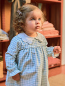 Dress W/Embroidered Collar (0029-Blue)