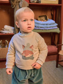 Sweatshirt W/ Print (0035-Eng Blue)