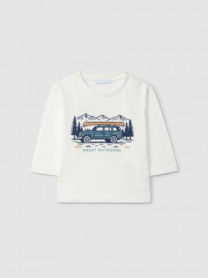 Longsleeve "Great Outdoors" (0011-Off-Whi)