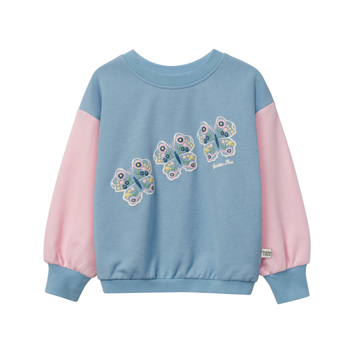 Butterfly Puff Print Oversized Sweatshirt