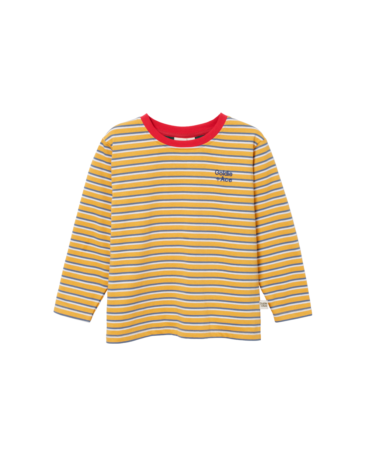Crew Neck Yellow Stripe Top